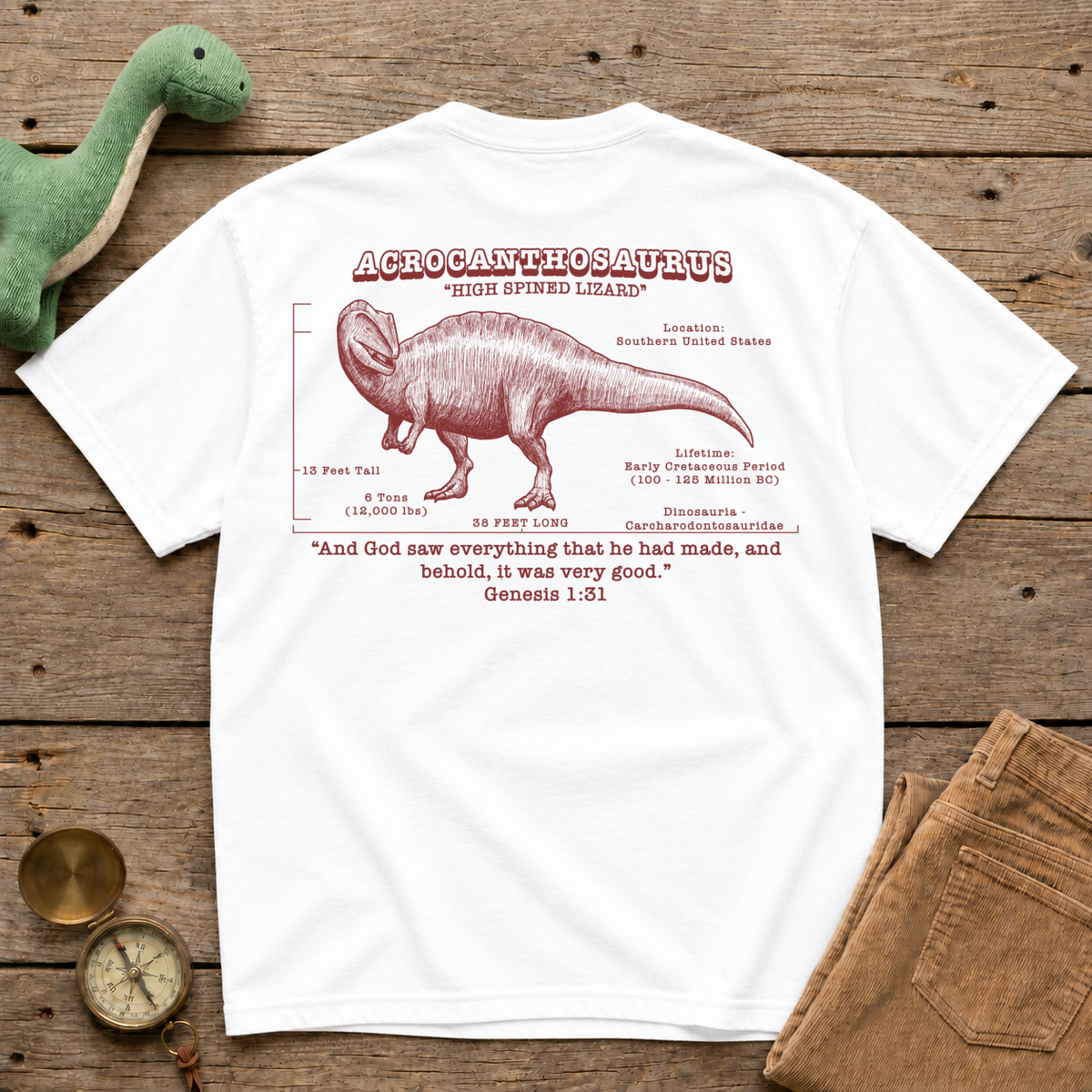 G131 Acrocanthosaurus Tee