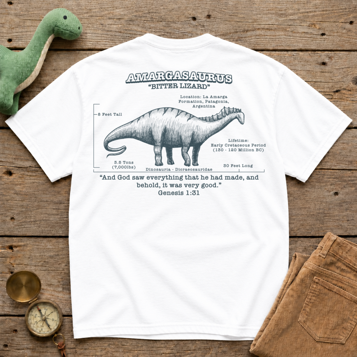 G131 Amargasaurus Tee