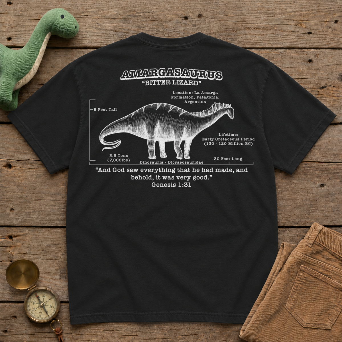 G131 Amargasaurus Tee